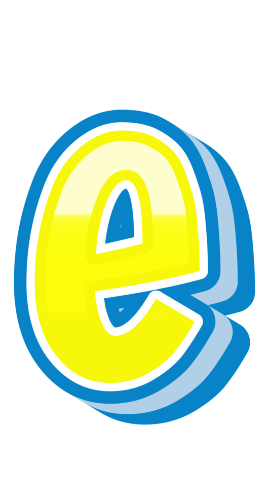 Cartoon Theme Alphabet Letter and Number png