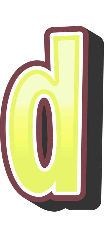 Cartoon Theme Alphabet Letter and Number png