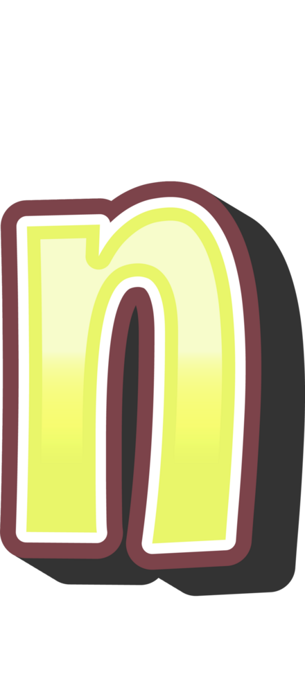 Cartoon Theme Alphabet Letter and Number png