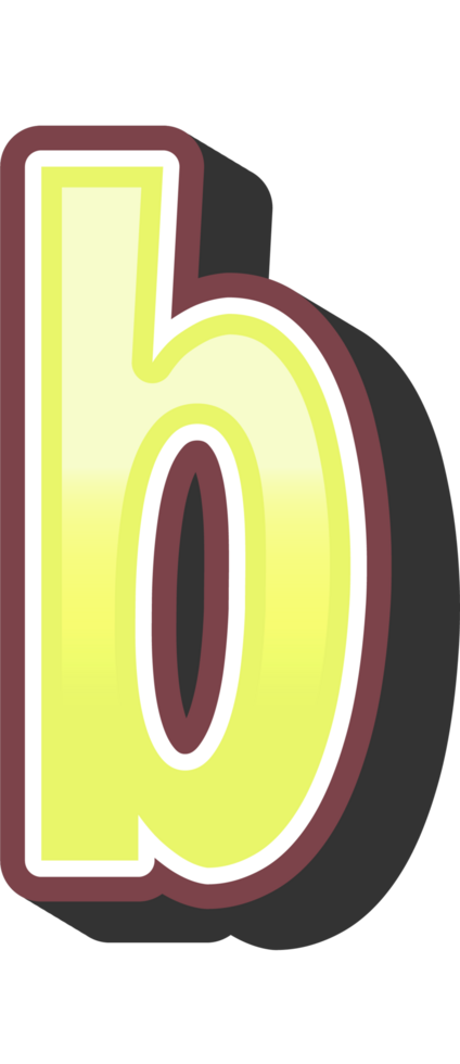 Cartoon Theme Alphabet Letter and Number png
