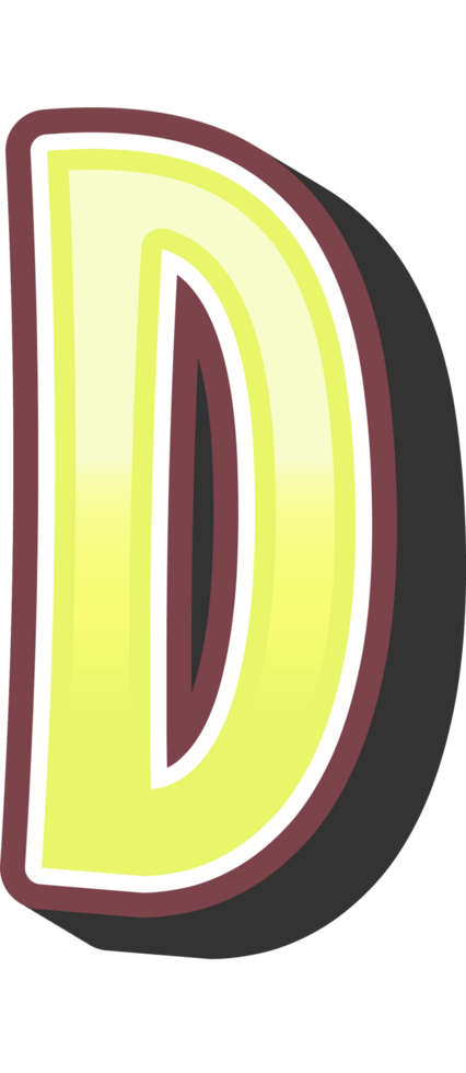 Cartoon Theme Alphabet Letter and Number png