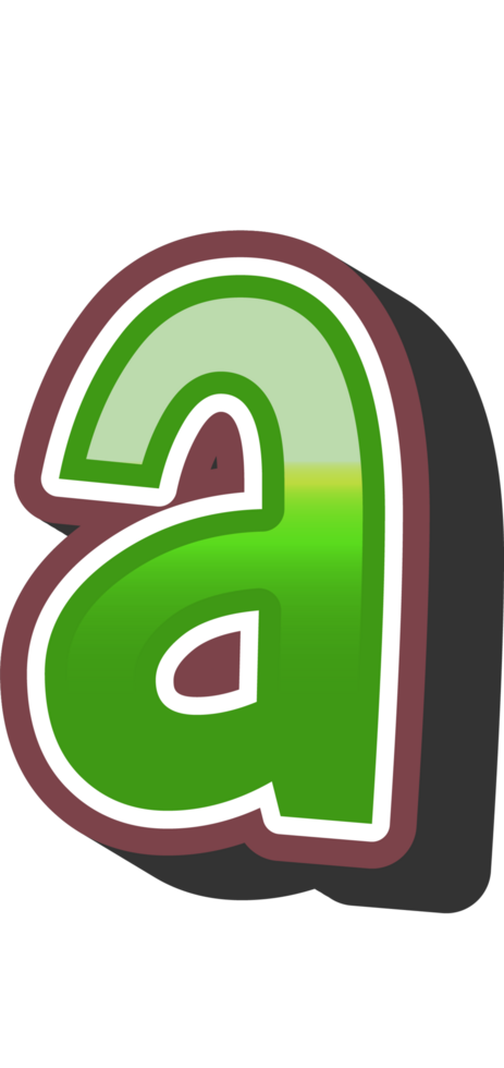Cartoon Theme Alphabet Letter and Number png