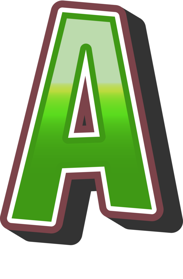Cartoon Theme Alphabet Letter and Number png
