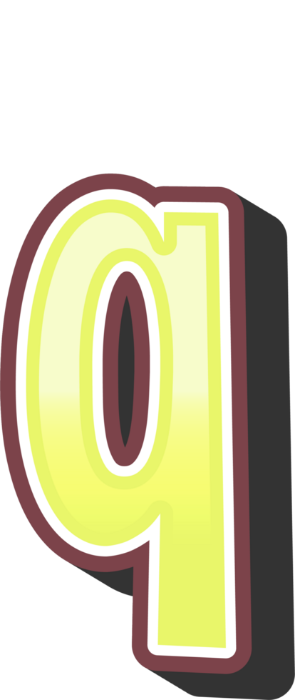 Cartoon Theme Alphabet Letter and Number png
