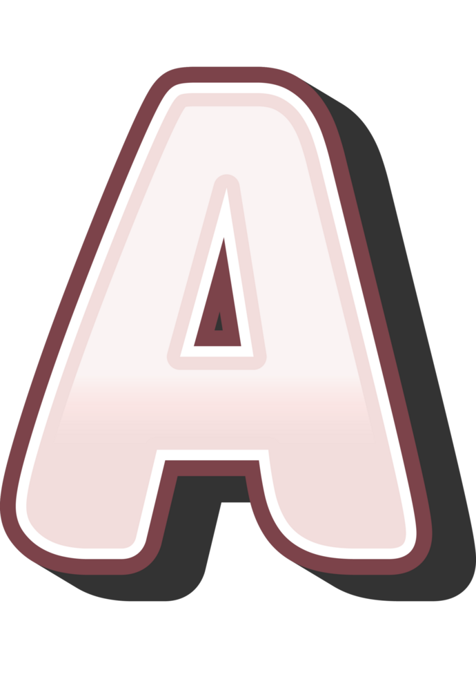 Cartoon Theme Alphabet Letter and Number png