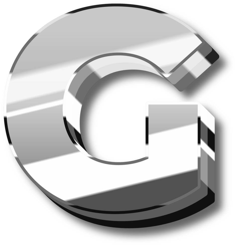 Elegant Silver Alphabet Letters and Numbers png