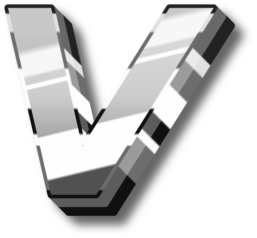 Elegant Silver Alphabet Letters and Numbers png
