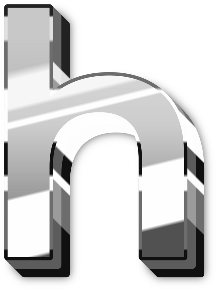 Elegant Silver Alphabet Letters and Numbers png