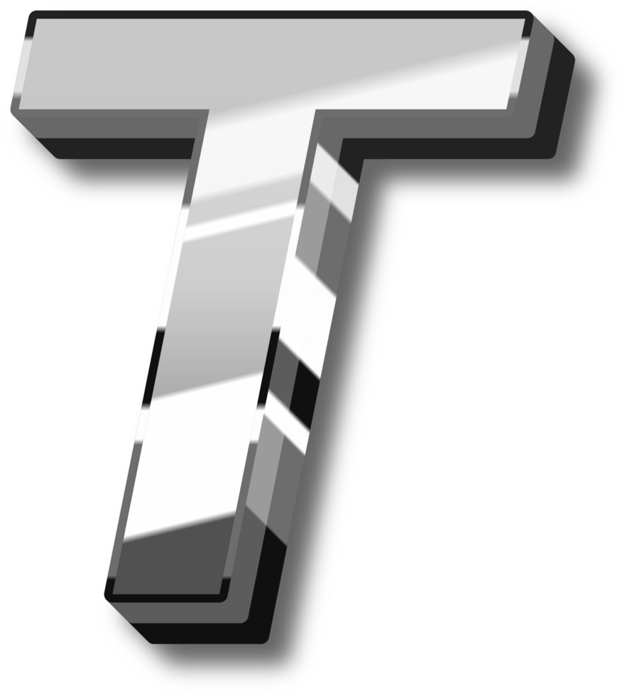 Elegant Silver Alphabet Letters and Numbers png