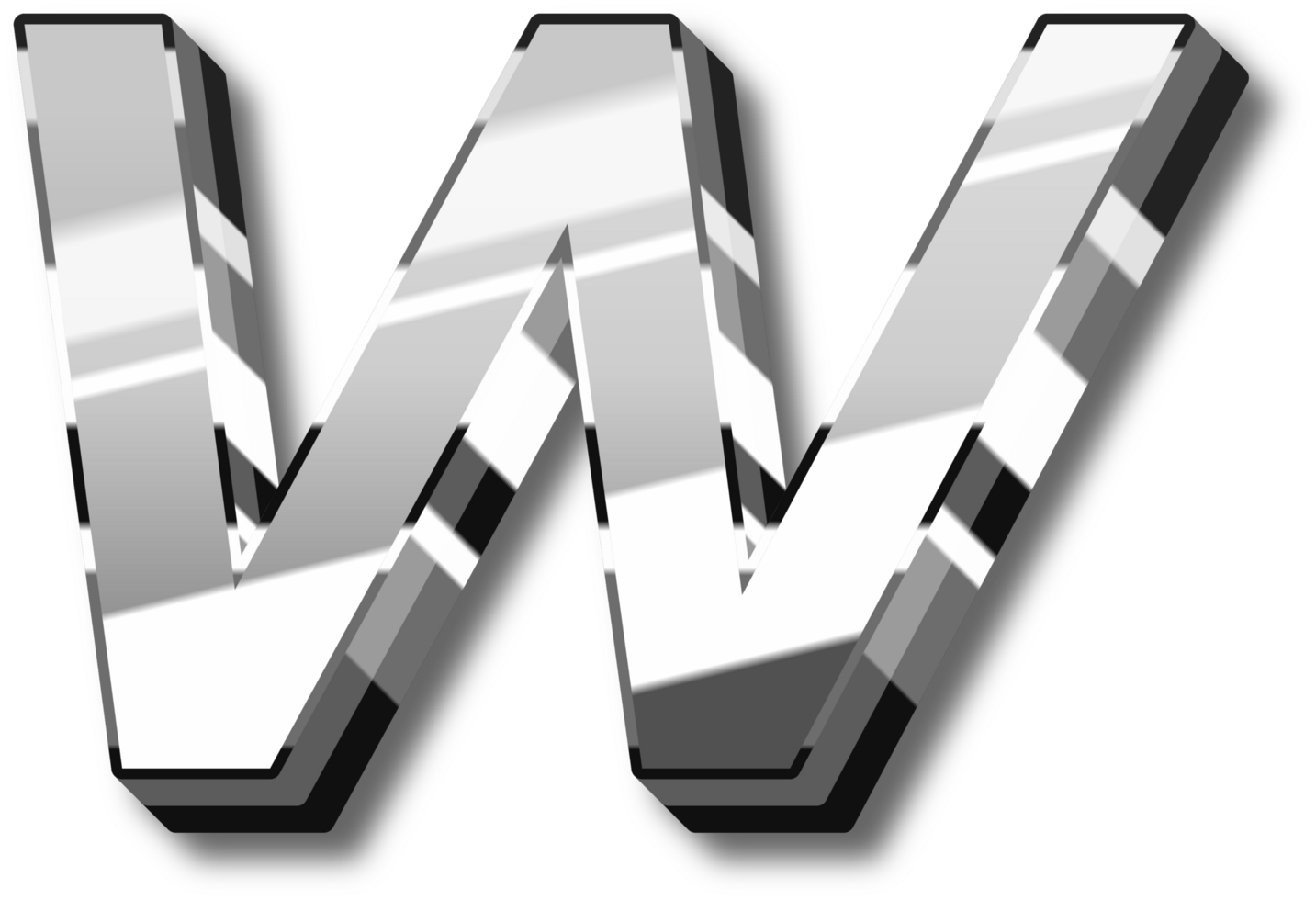Elegant Silver Alphabet Letters and Numbers png