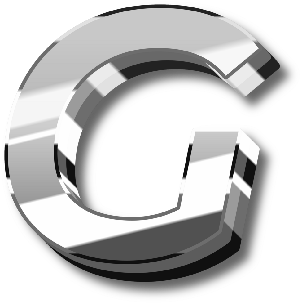 Elegant Silver Alphabet Letters and Numbers png