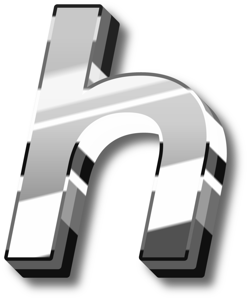 Elegant Silver Alphabet Letters and Numbers png