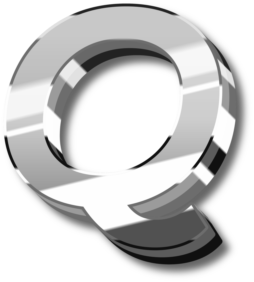 Elegant Silver Alphabet Letters and Numbers png