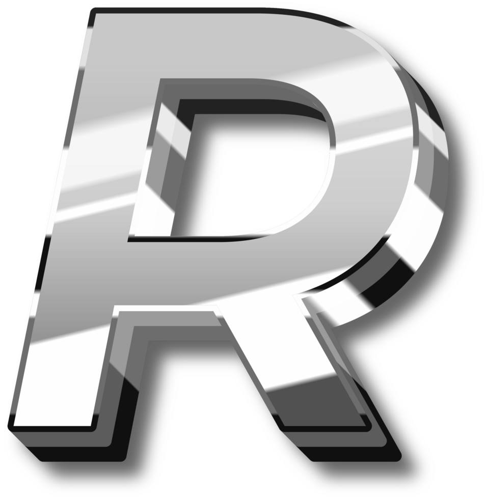 Elegant Silver Alphabet Letters and Numbers png