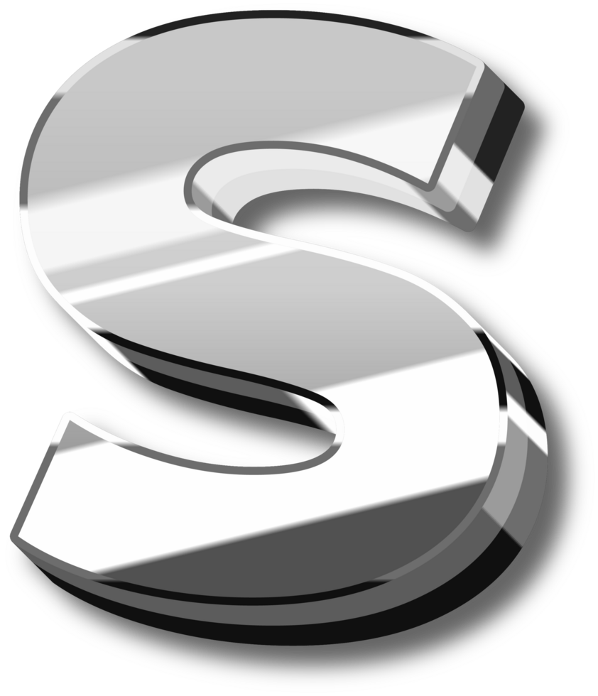 Luxury Silver Alphabet Letters and Numbers png