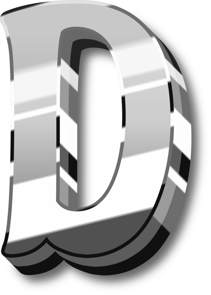 Shine Silver Alphabet Letters and Numbers png