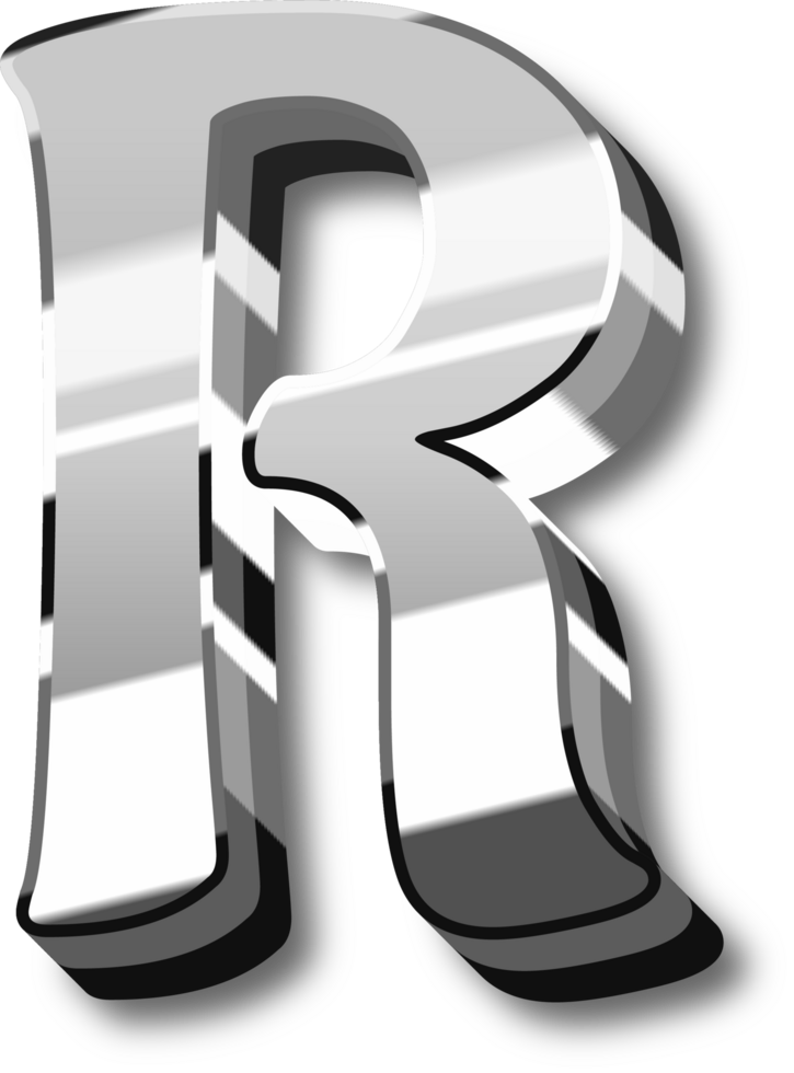 Shine Silver Alphabet Letters and Numbers png