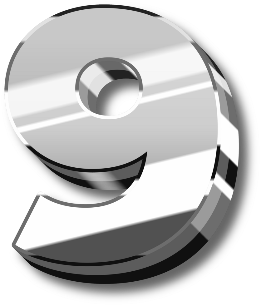 Luxury Silver Alphabet Letters and Numbers png