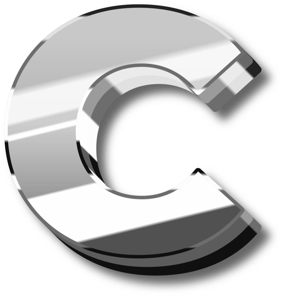 Elegant Silver Alphabet Letters and Numbers png