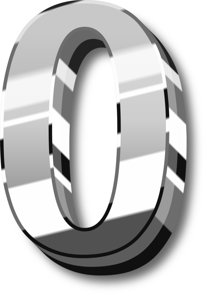 Shine Silver Alphabet Letters and Numbers png