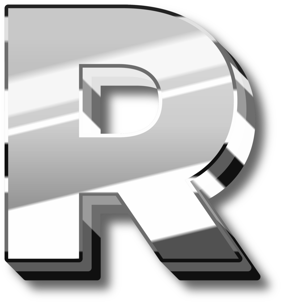 Elegant Silver Alphabet Letters and Numbers png