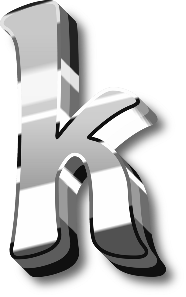 Shine Silver Alphabet Letters and Numbers png