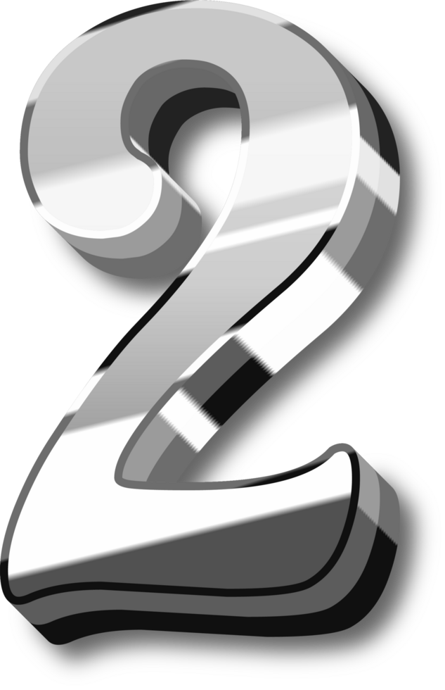 Shine Silver Alphabet Letters and Numbers png