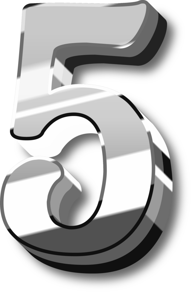 Shine Silver Alphabet Letters and Numbers png