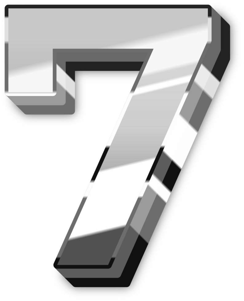 Elegant Silver Alphabet Letters and Numbers png