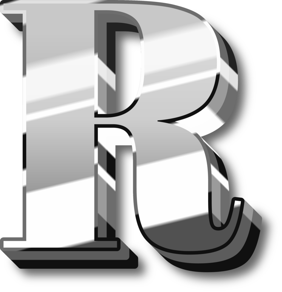 Shine Silver Alphabet Letters and Numbers png