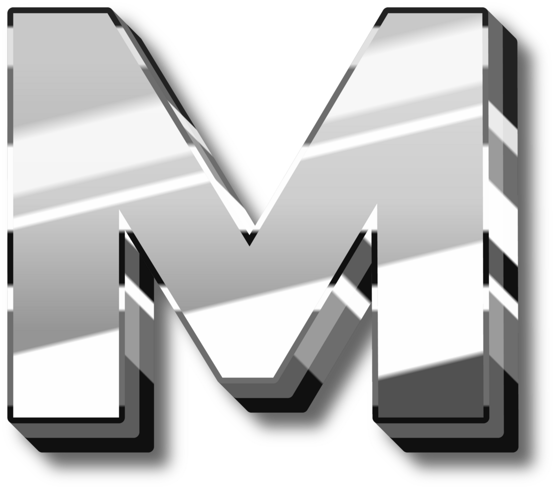 Luxury Silver Alphabet Letters and Numbers png