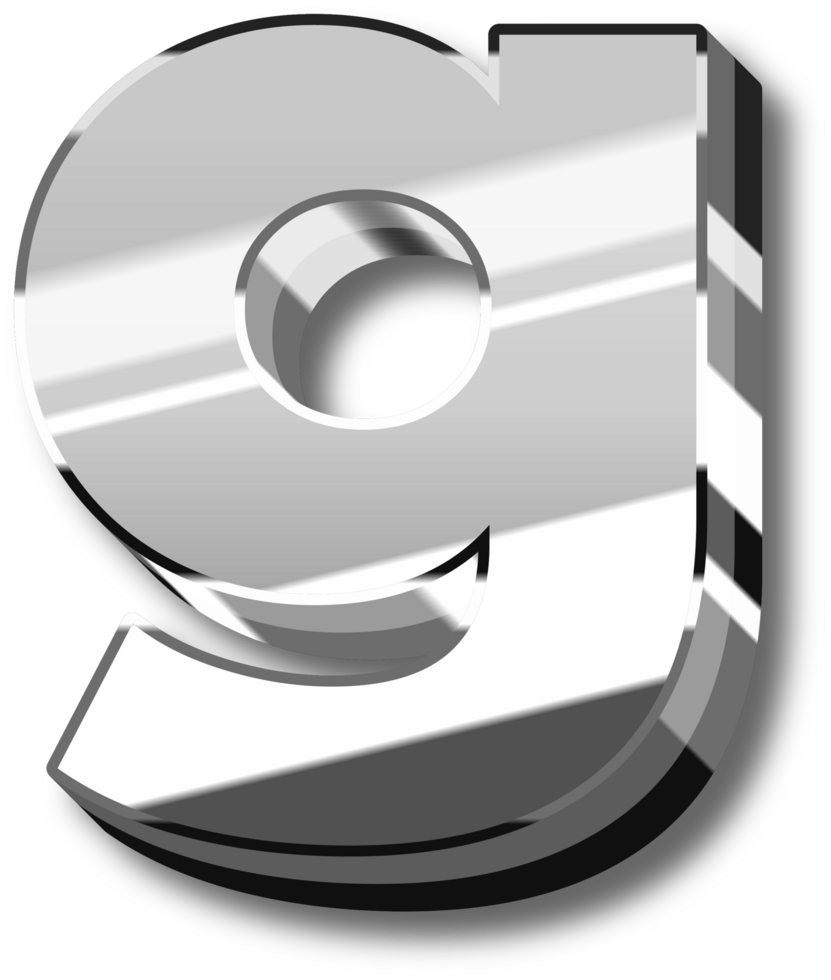 Luxury Silver Alphabet Letters and Numbers png
