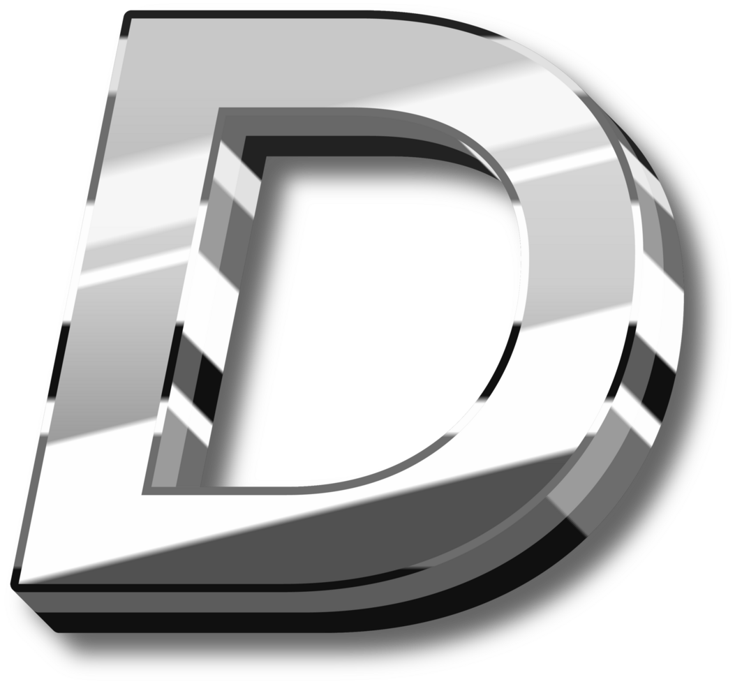 Elegant Silver Alphabet Letters and Numbers png