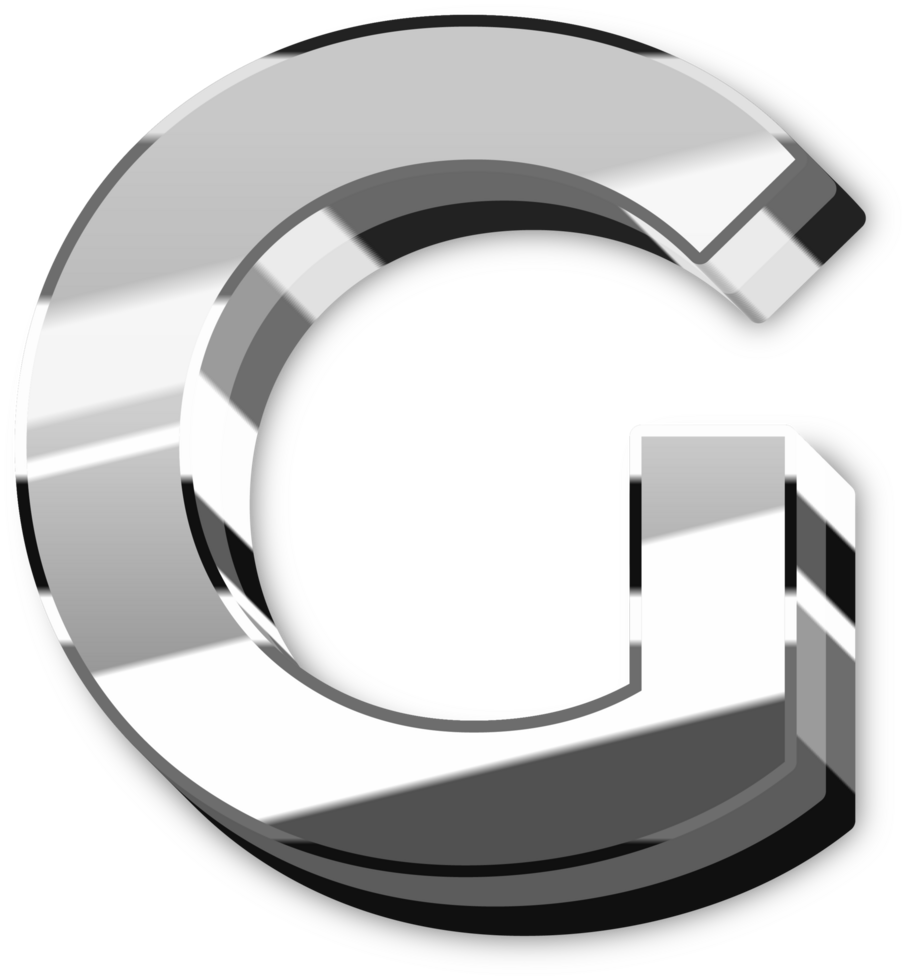 Elegant Silver Alphabet Letters and Numbers png