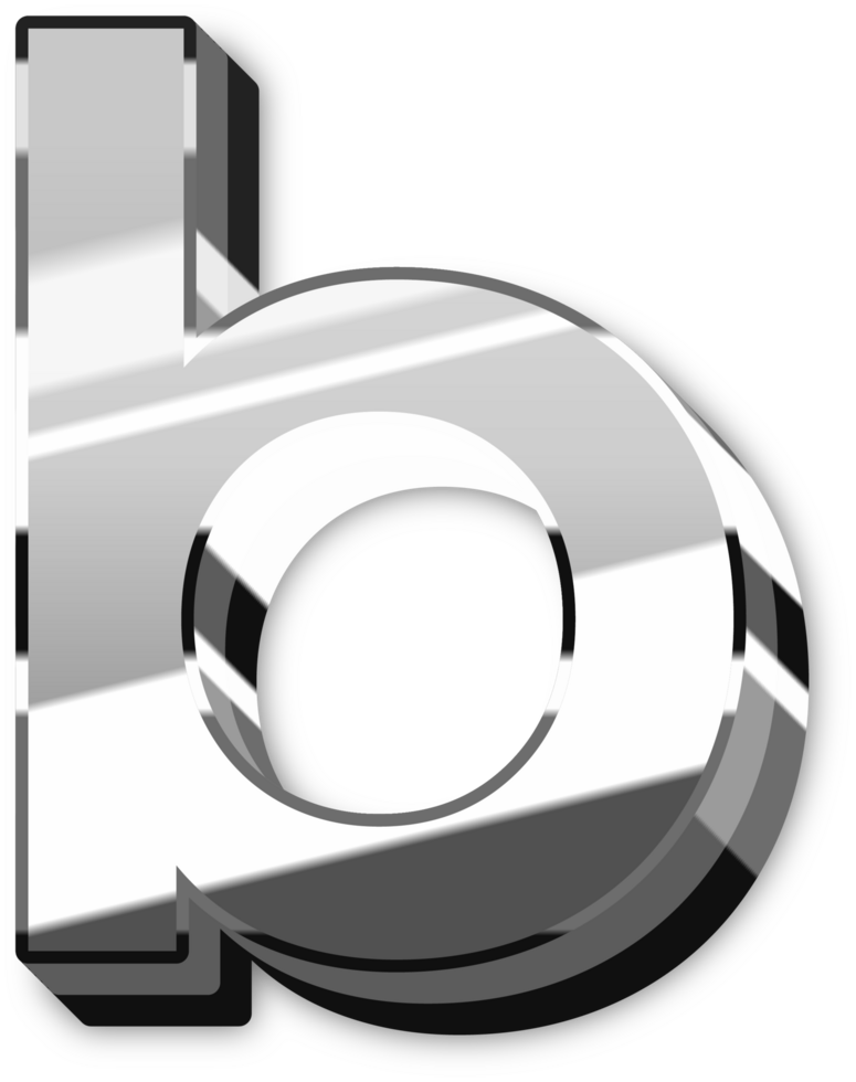 Elegant Silver Alphabet Letters and Numbers png