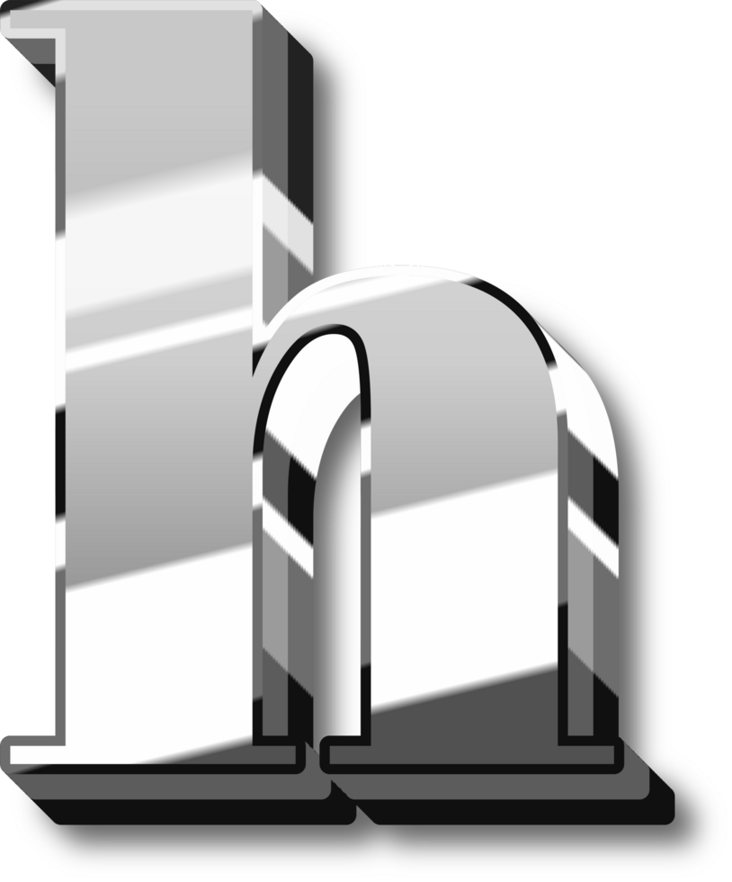Shine Silver Alphabet Letters and Numbers png