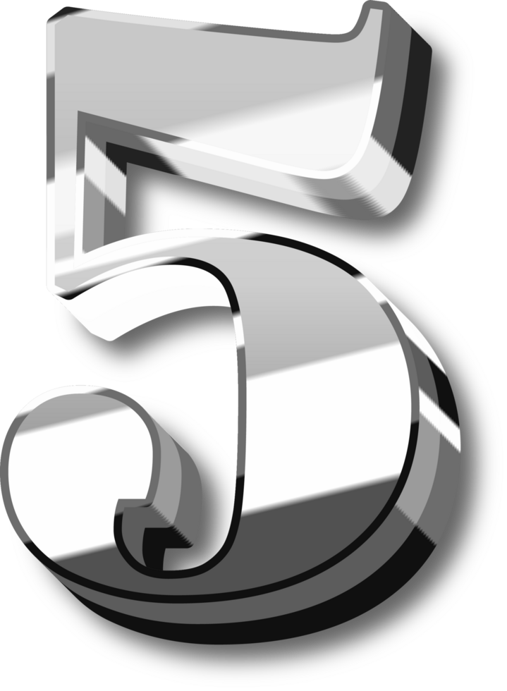 Shine Silver Alphabet Letters and Numbers png
