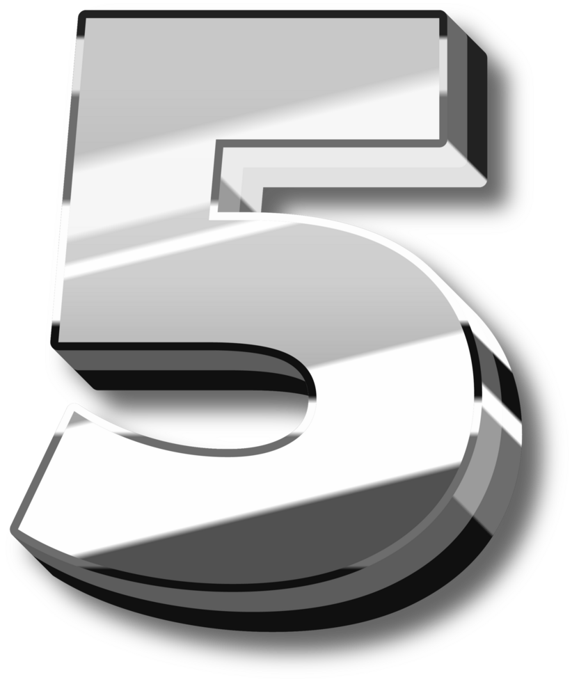 Luxury Silver Alphabet Letters and Numbers png