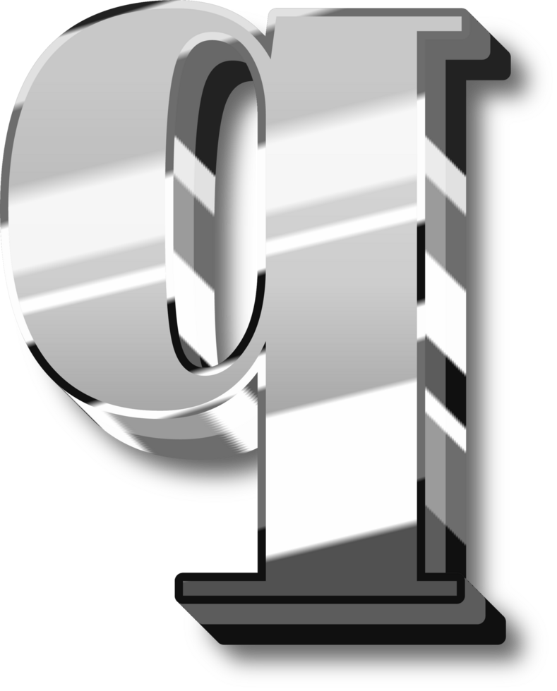 Shine Silver Alphabet Letters and Numbers png