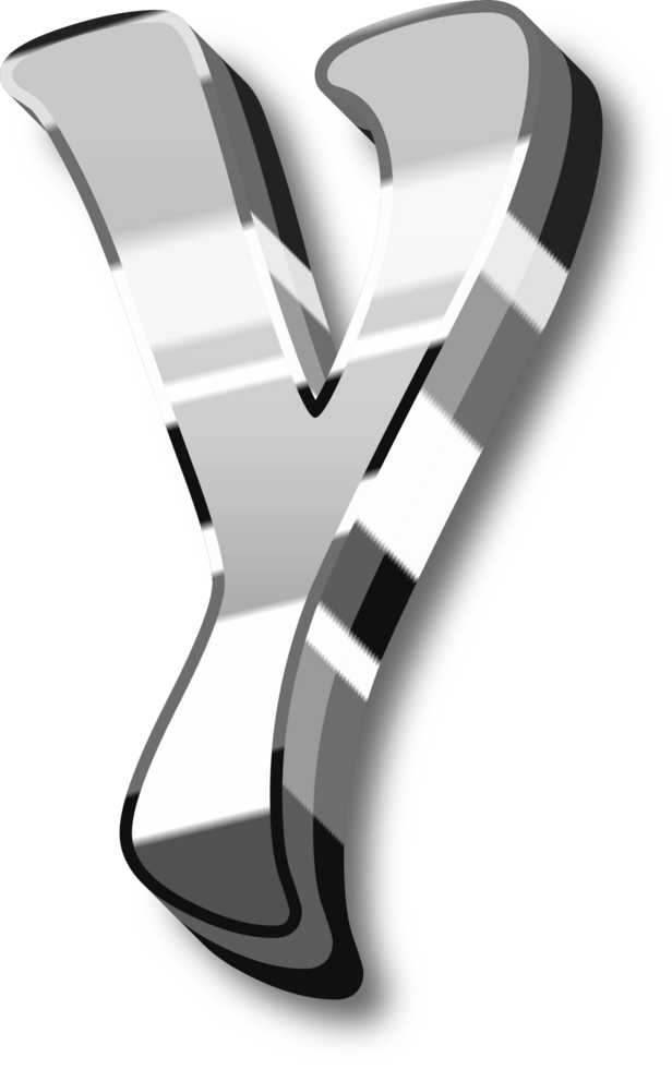 Shine Silver Alphabet Letters and Numbers png