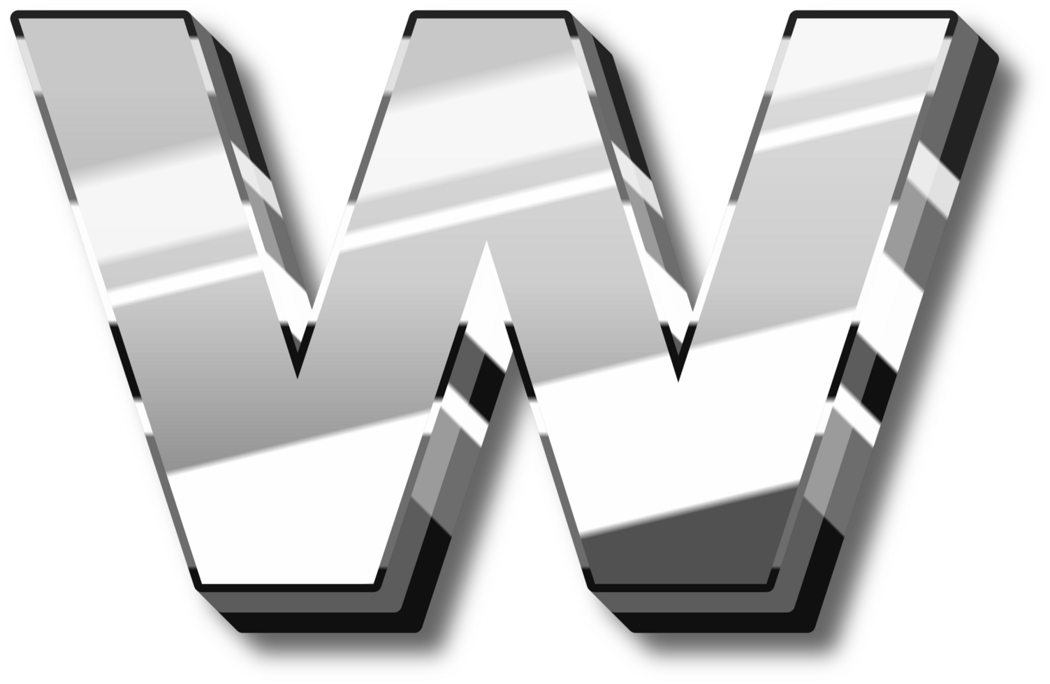 Elegant Silver Alphabet Letters and Numbers png