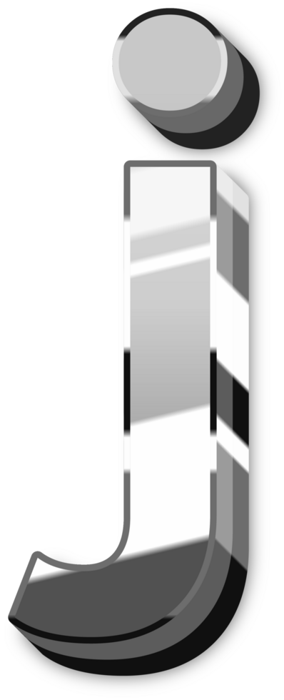 Elegant Silver Alphabet Letters and Numbers png
