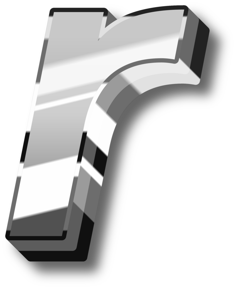 Elegant Silver Alphabet Letters and Numbers png