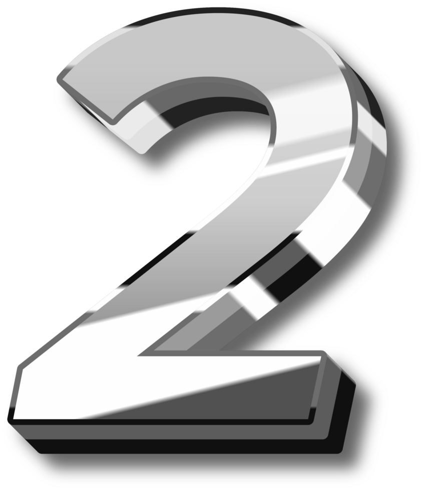 Elegant Silver Alphabet Letters and Numbers png