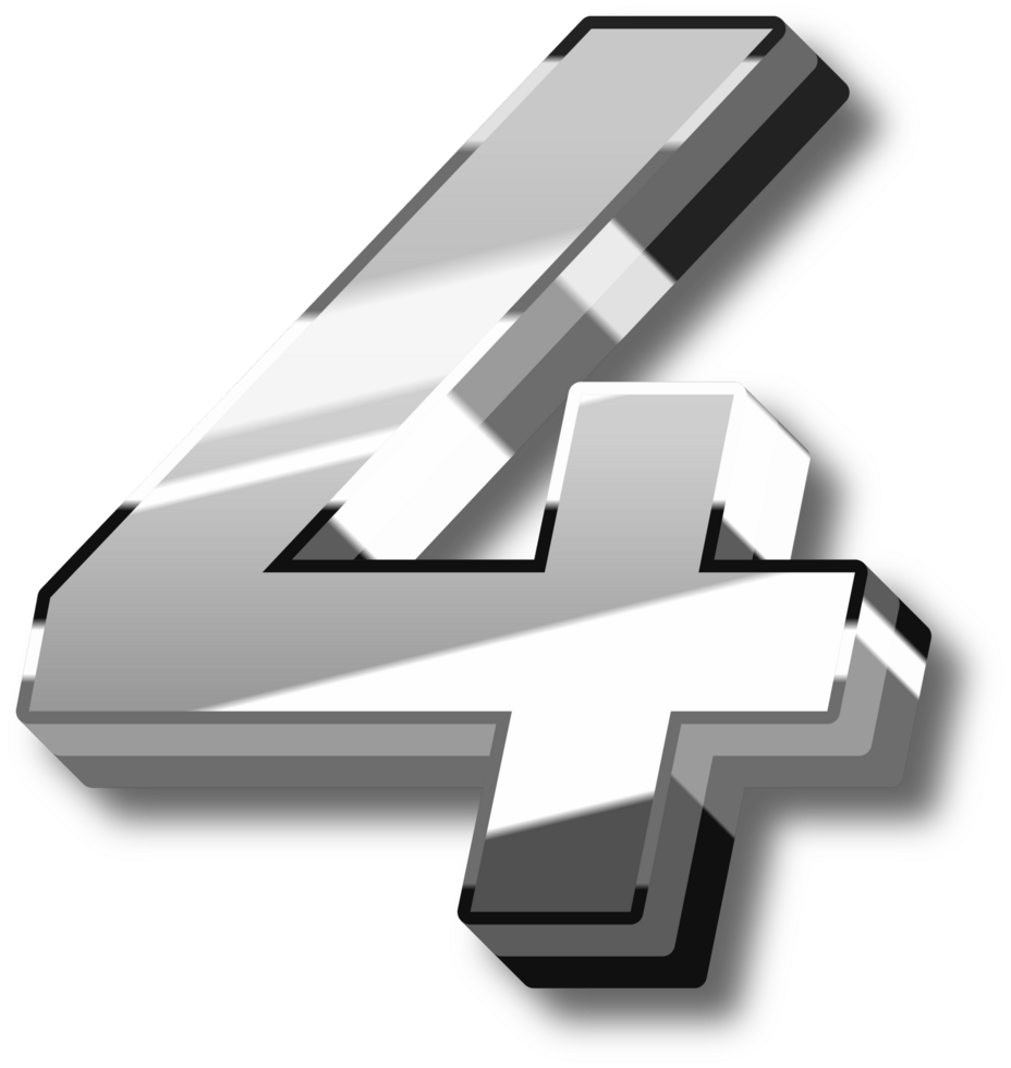 Elegant Silver Alphabet Letters and Numbers png