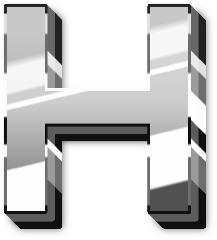 Elegant Silver Alphabet Letters and Numbers png