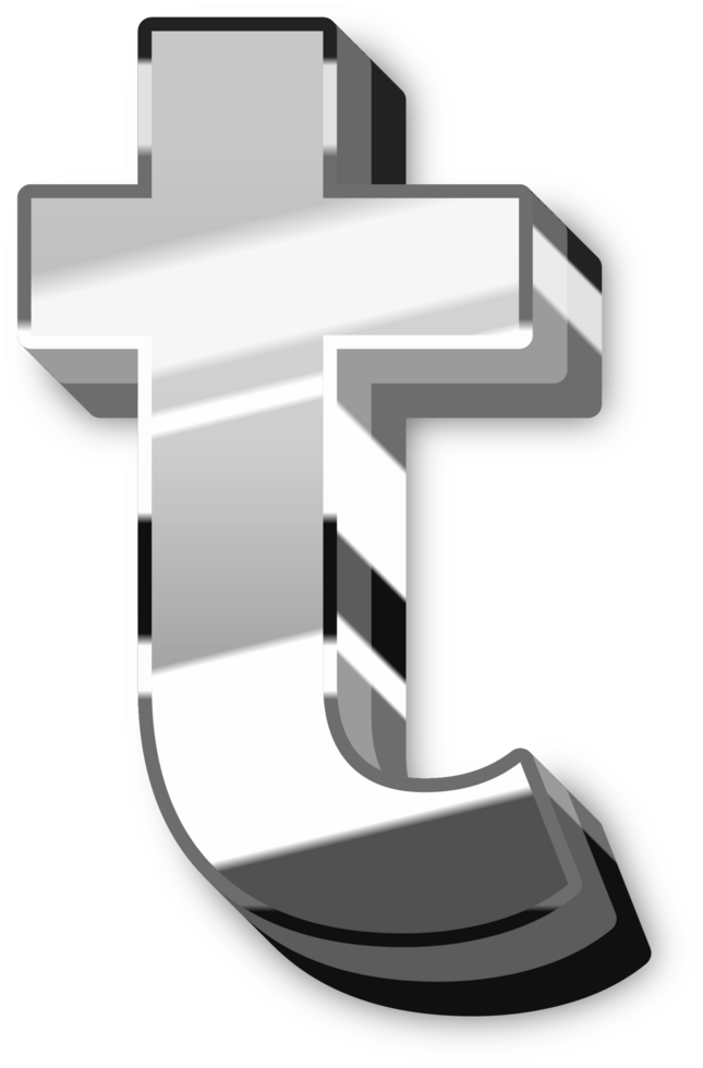 Elegant Silver Alphabet Letters and Numbers png