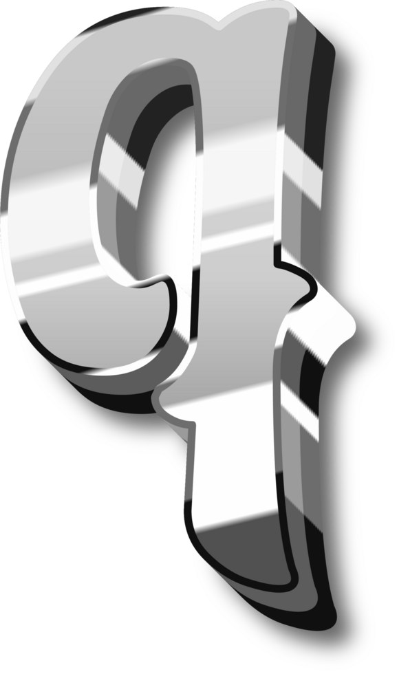 Shine Silver Alphabet Letters and Numbers png