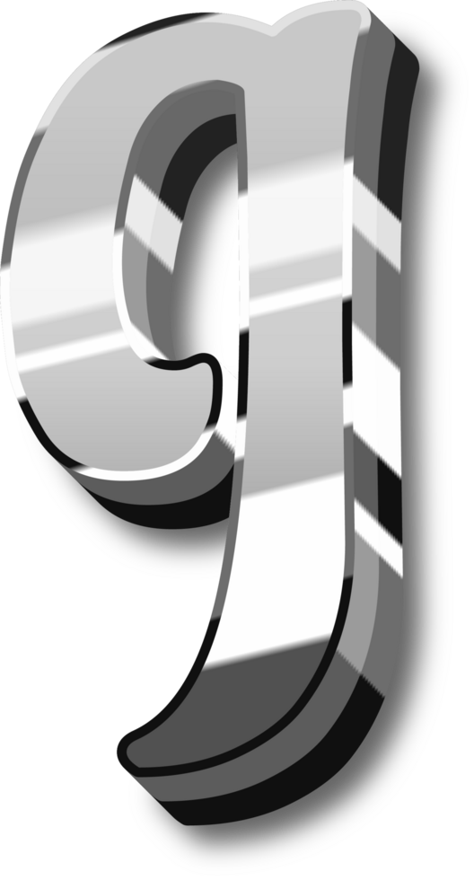 Shine Silver Alphabet Letters and Numbers png