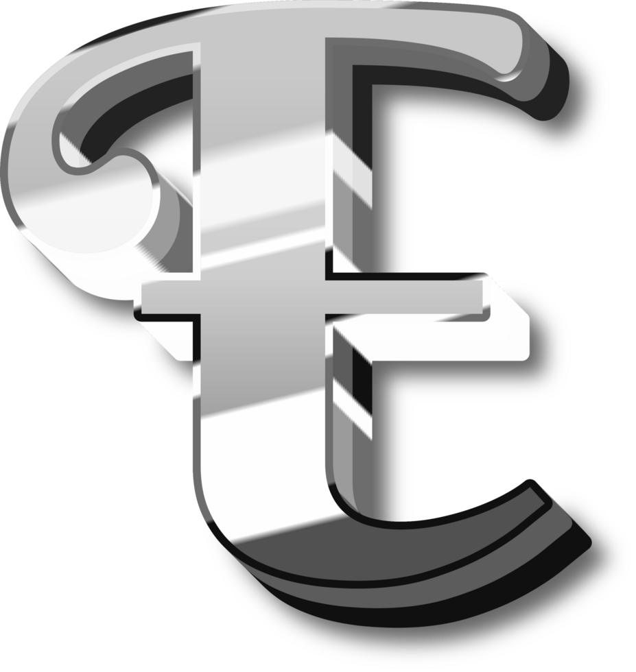 Shine Silver Alphabet Letters and Numbers png